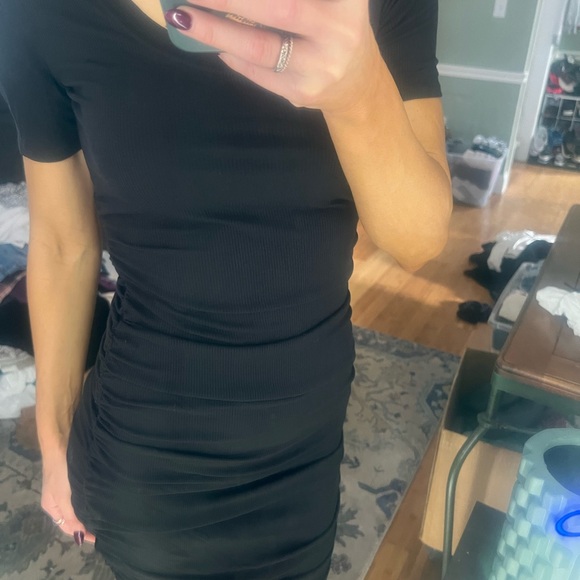 Z supply adorable ribbed black mid length dress (tags on!) - Picture 3 of 8